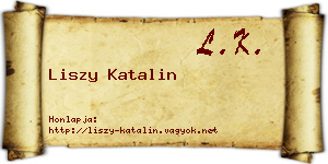 Liszy Katalin névjegykártya